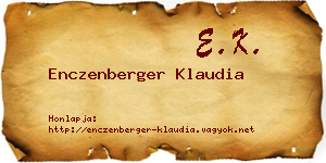 Enczenberger Klaudia névjegykártya