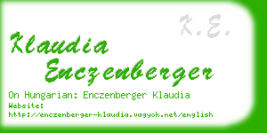 klaudia enczenberger business card